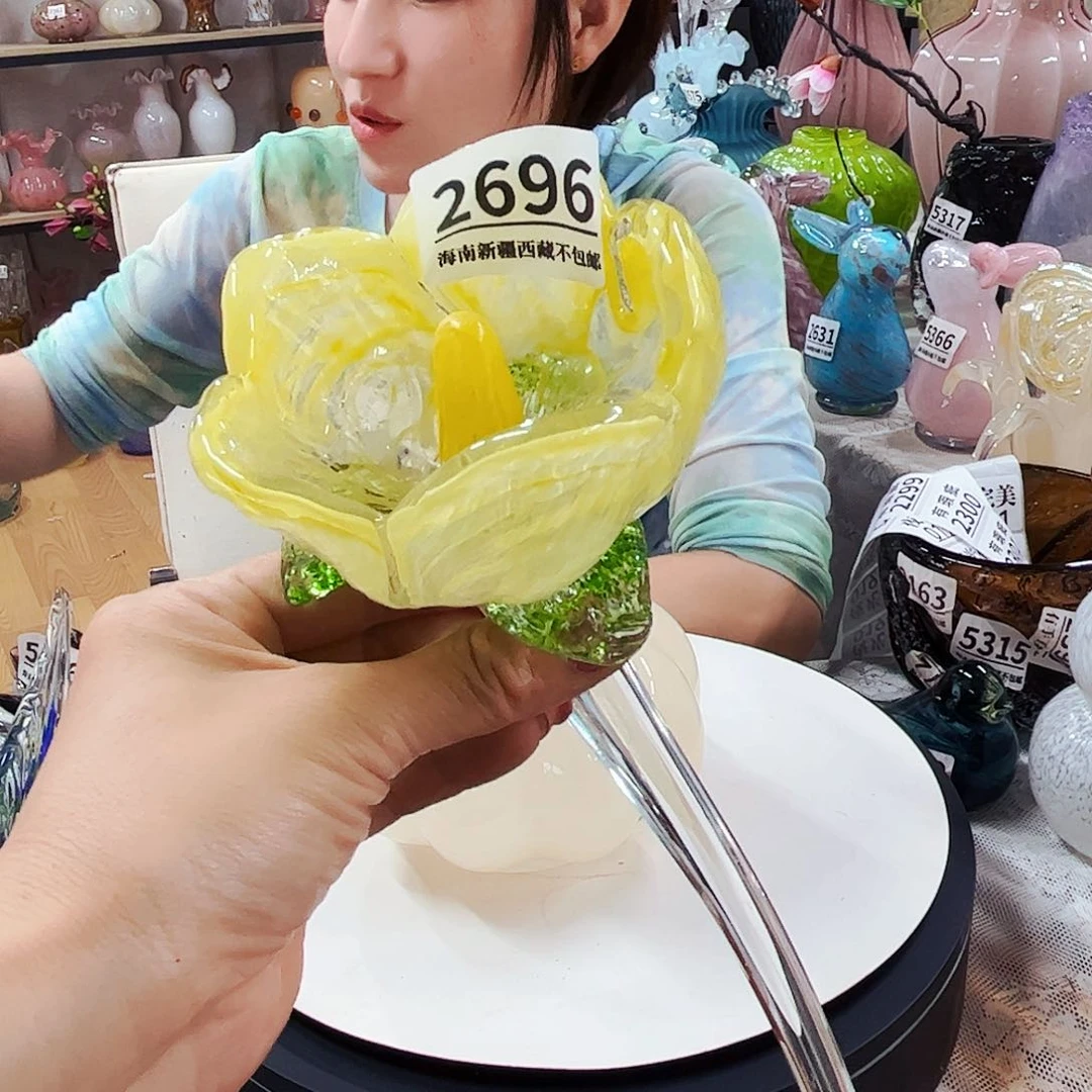 2696短杆 家悦琉璃花瓶摆件长23厘米