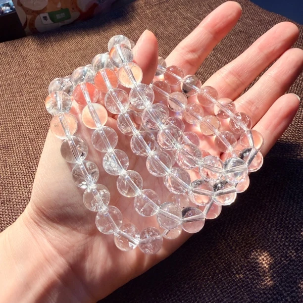 0619天然白水晶阿赛喜马拉雅白水晶种子水晶手链多样性发一