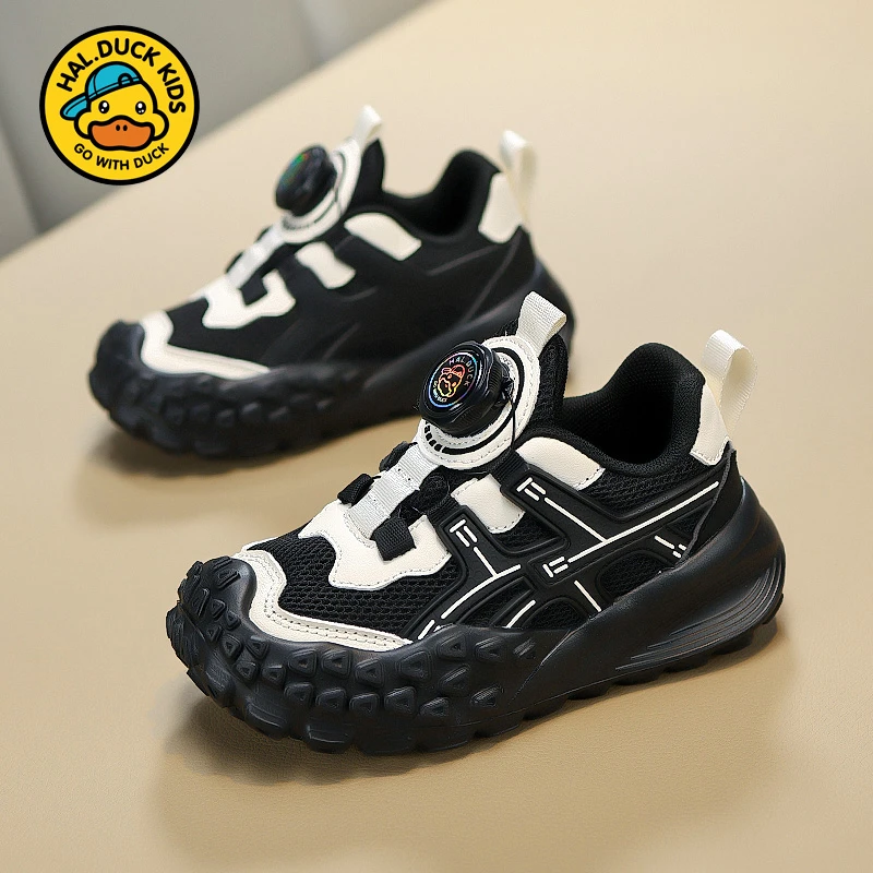 小黄鸭男童运动鞋2025秋季新款网面男童透气老爹鞋轻便儿童运动鞋