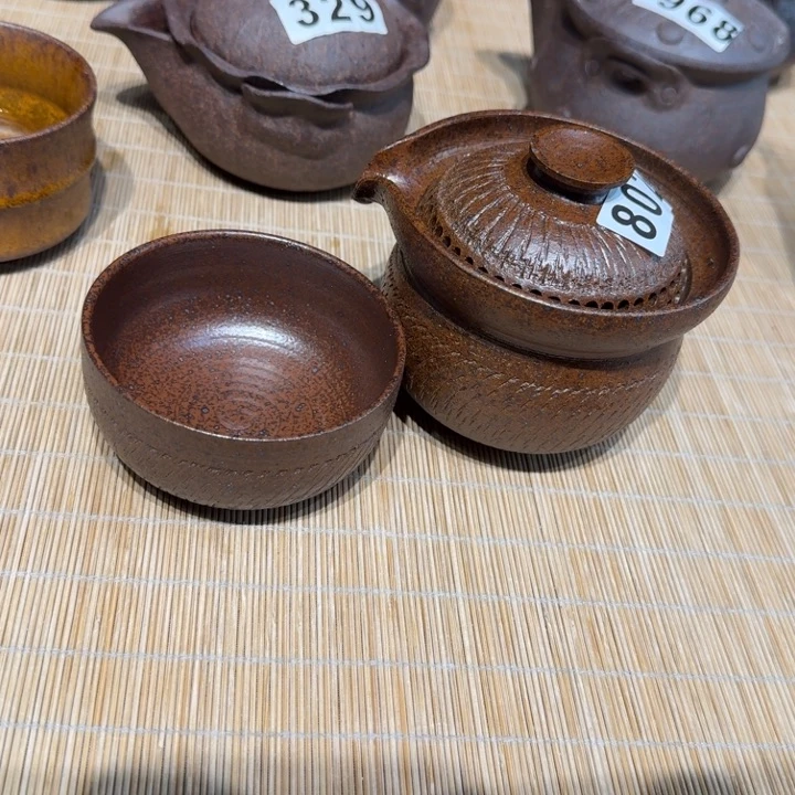 杯粗瓷茶具素胎无釉