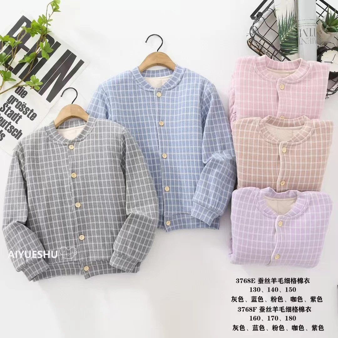 3768男女童棉袄冬季内搭加厚校服神器青少年棉服蚕丝女童棉衣