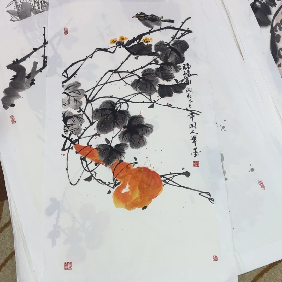 1***8国画巴进三尺童花鸟