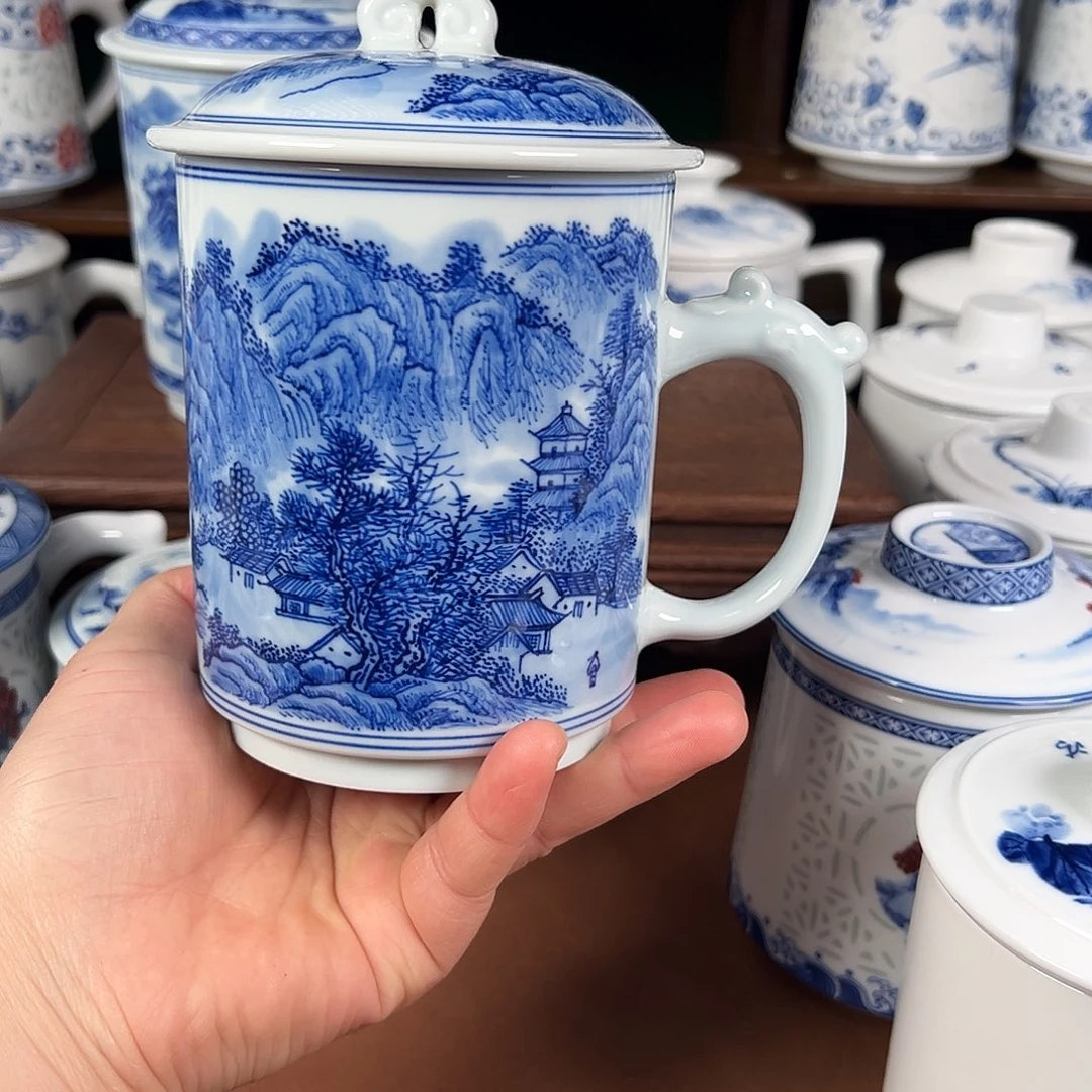 严***生景德镇高温陶瓷办公杯家用