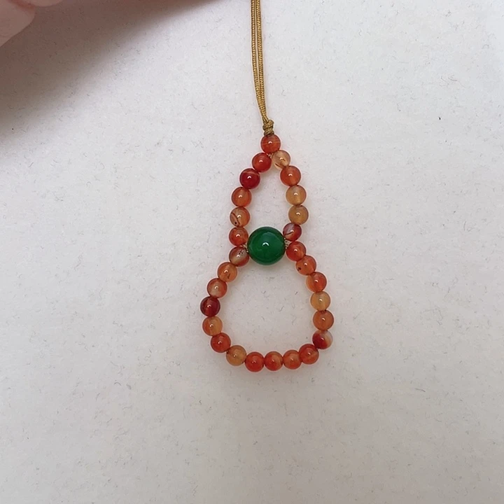 玛瑙/玉髓未镶嵌车挂跑环吊坠