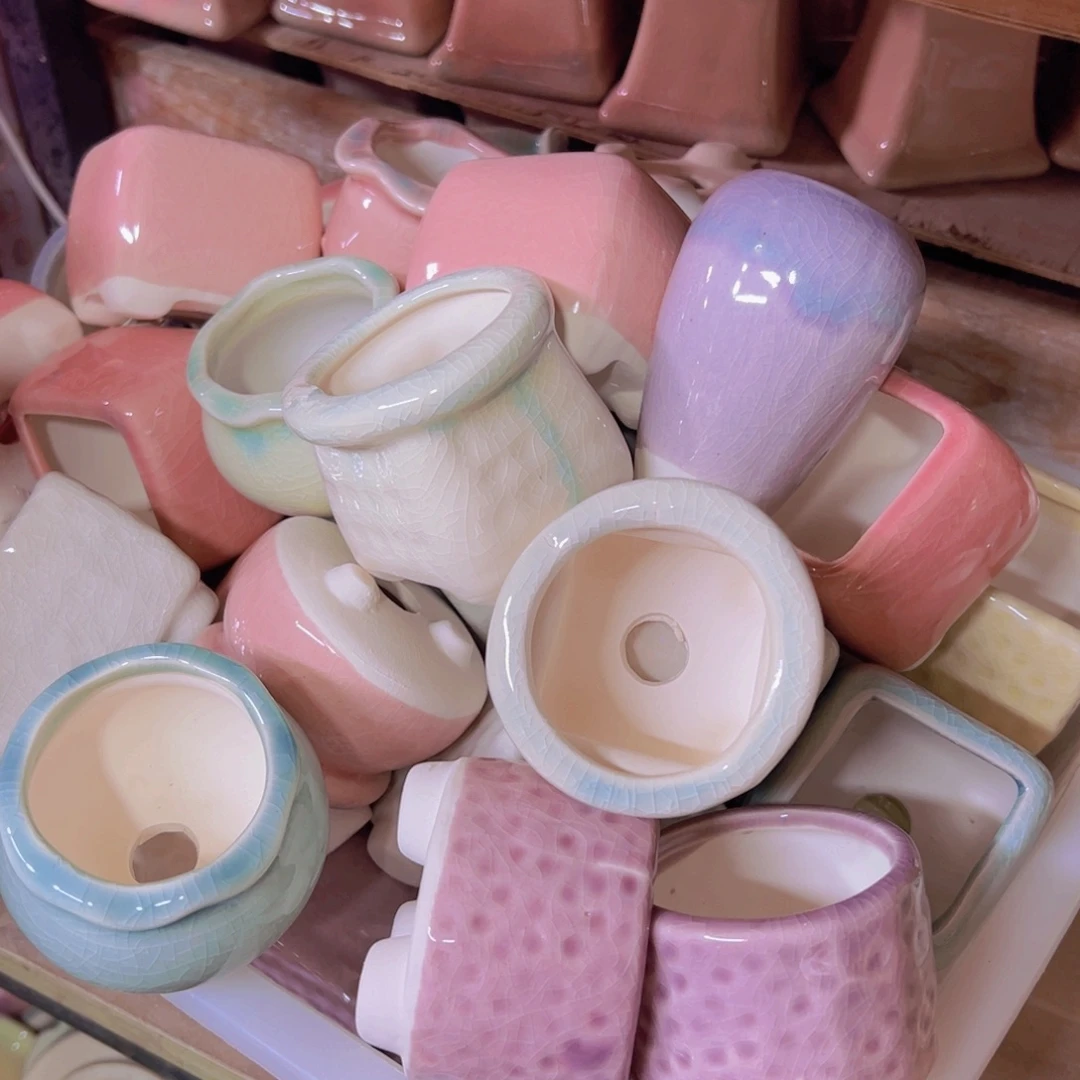 陶瓷花盆当场凑满12包邮随机瑕疵6个