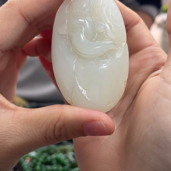 和田玉未镶嵌颈饰一级白颈饰