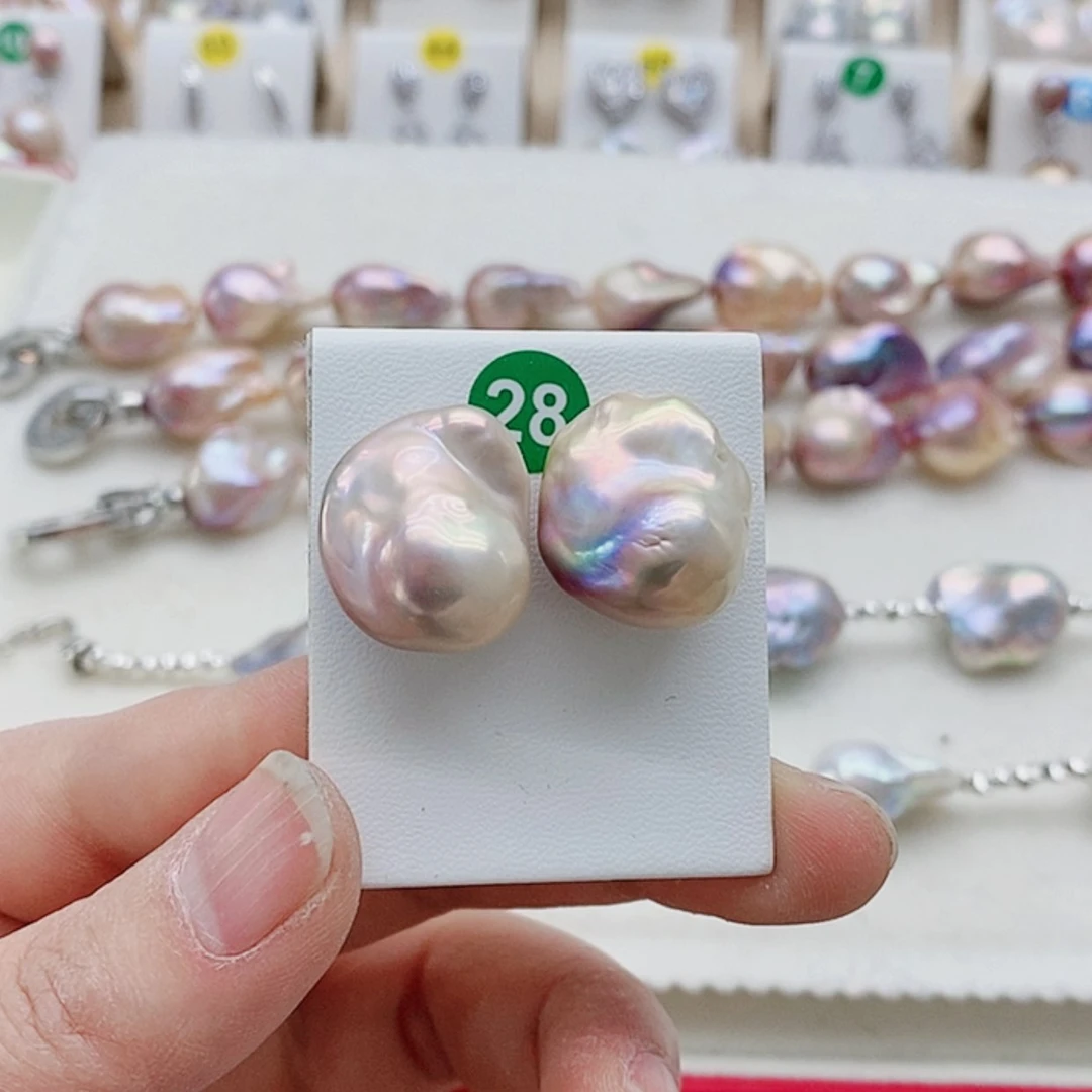 【闪购商品】淡水珍珠耳饰银S925镶嵌