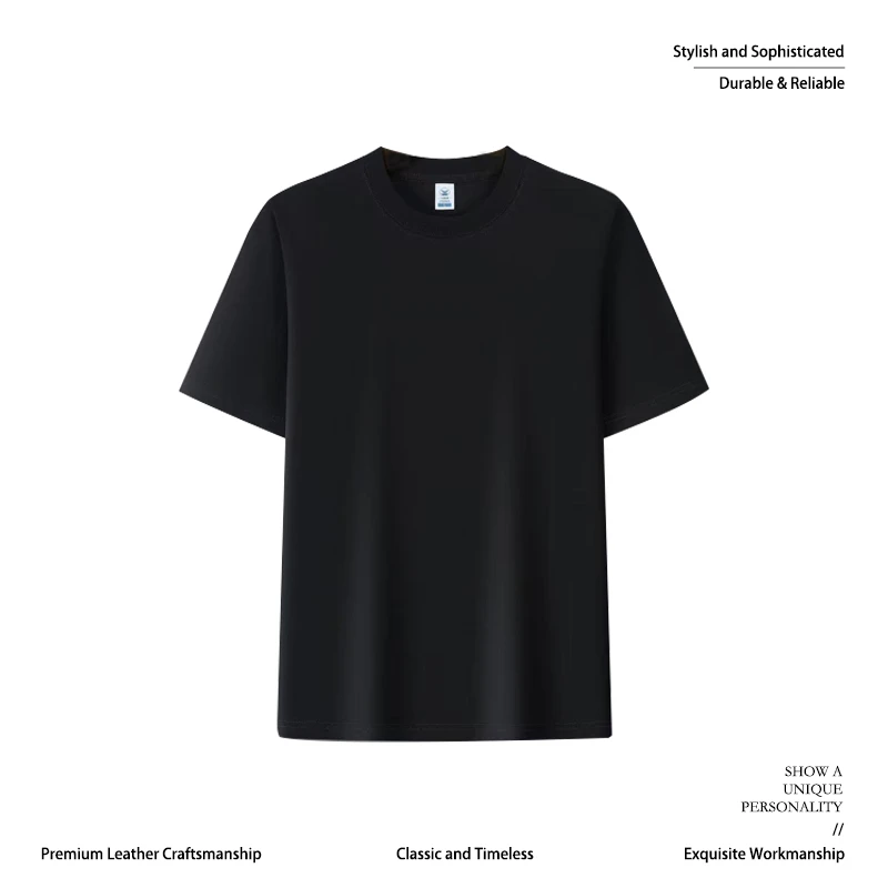 美式纯棉短袖t恤简约男士正肩纯白色圆领打底衫2025新款衣服夏季