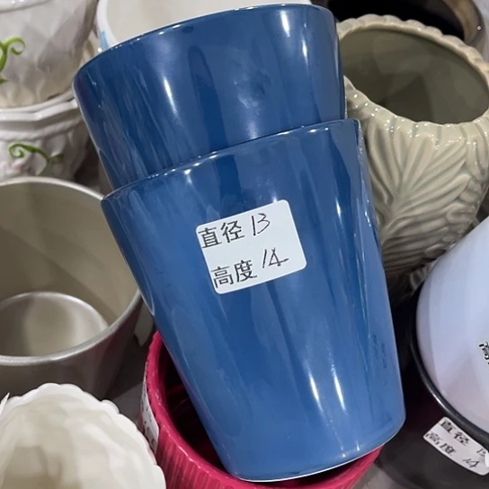 多肉绿植陶瓷花盆9.9包邮，有孔