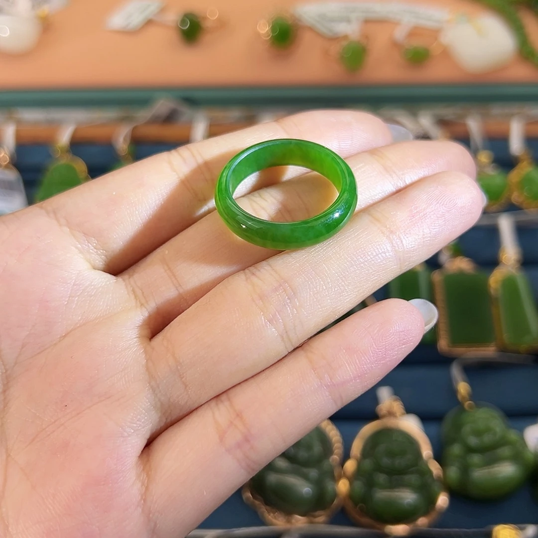 和田玉（碧玉）未镶嵌戒圈