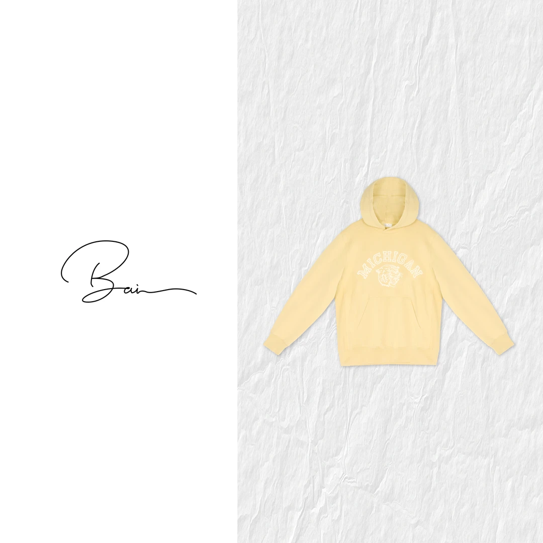 TXB 棉质经典美式字母印花水洗舒适休闲连帽卫衣XB-7688