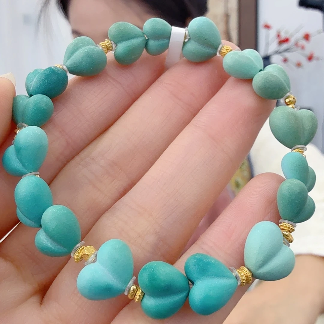 绿松石18K金镶嵌珠宝奇石