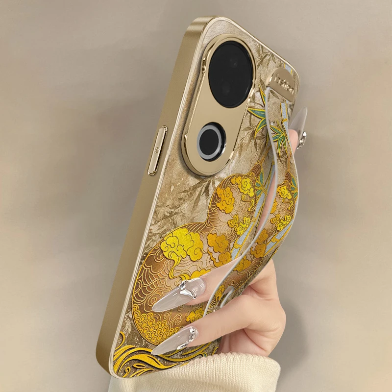 金丝葫芦适用于vivos30手机壳女士全包防摔小羊皮高级感网红同款