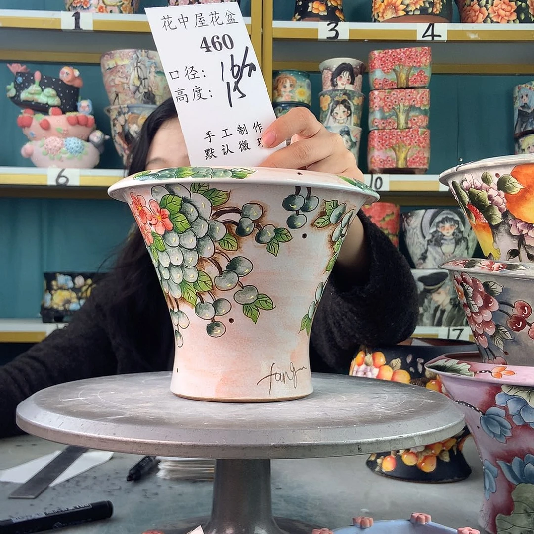 1****陶景德镇手工花盆460