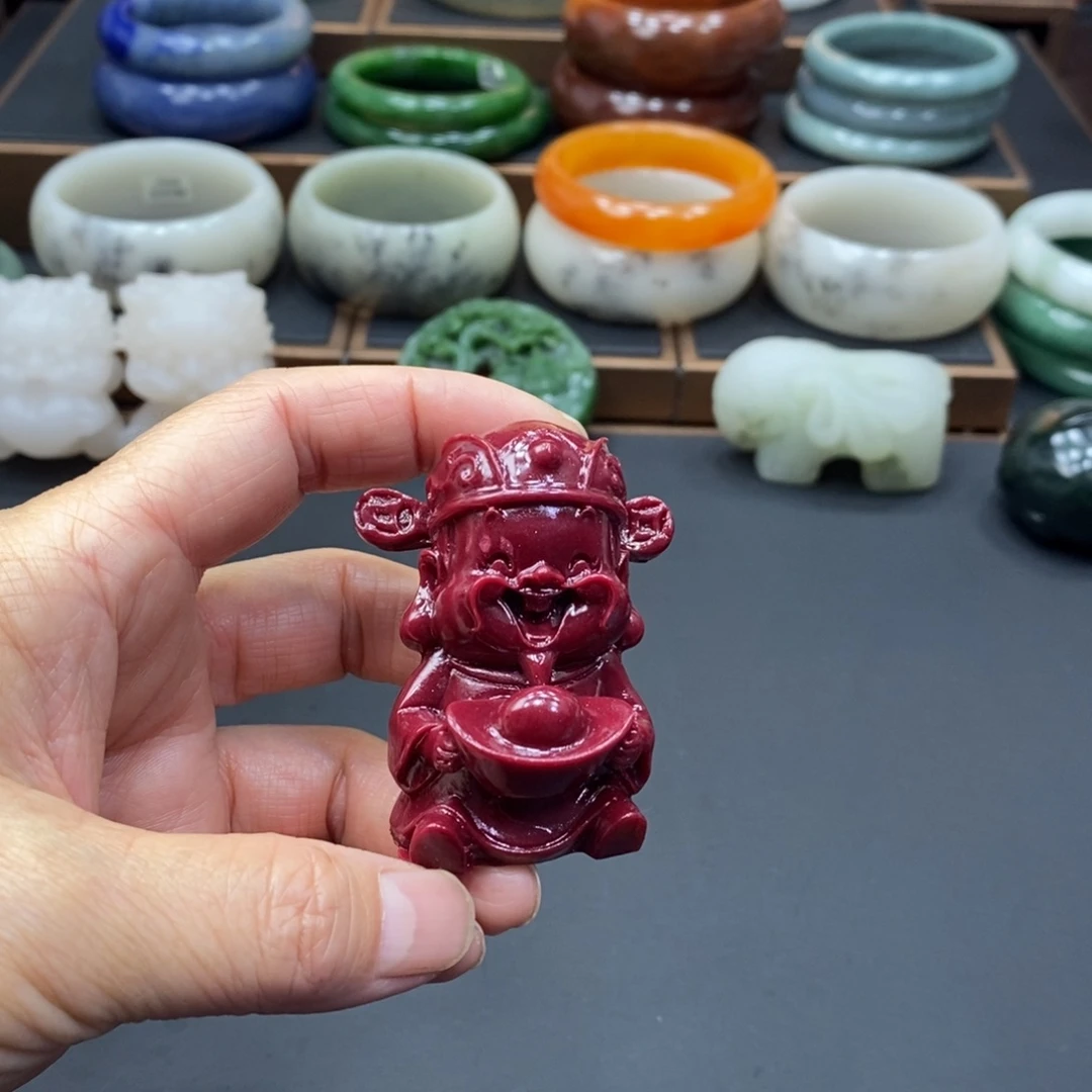 ꪋ***࿐石英质玉未镶嵌手把件