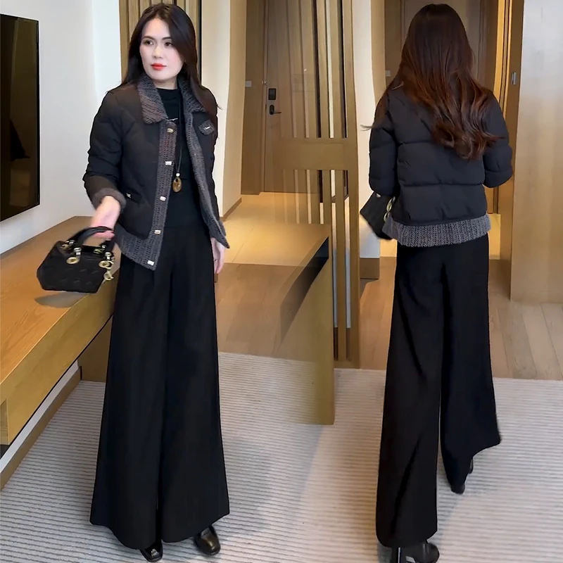 小香风时尚百搭短款棉服女2025冬季新款洋气显瘦保暖棉衣棉袄外套