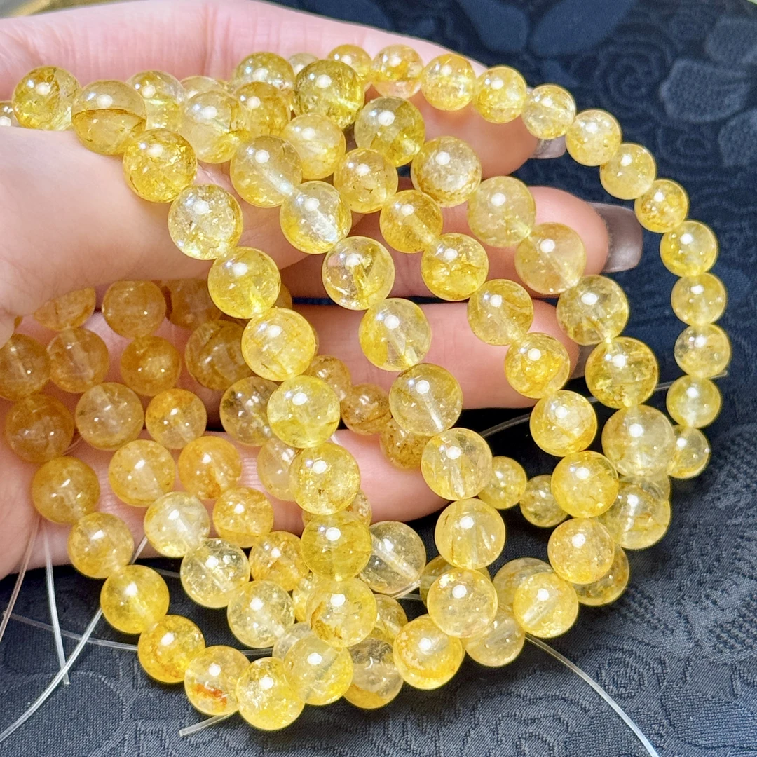 FL045幸运之石 黄托帕手串（天然珠宝多样性发其一）