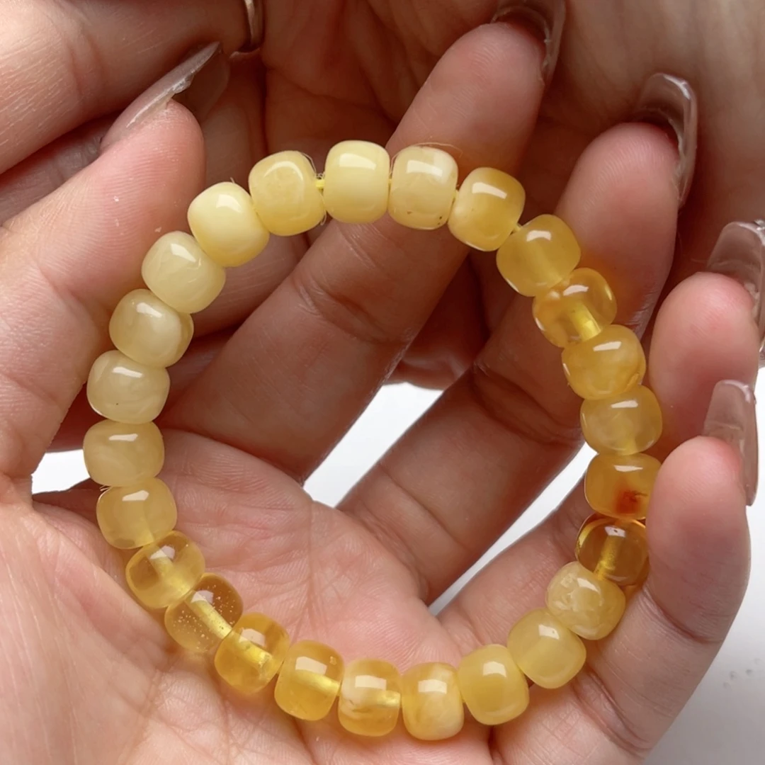蜜蜡裸石未镶嵌蜜蜡手串梦