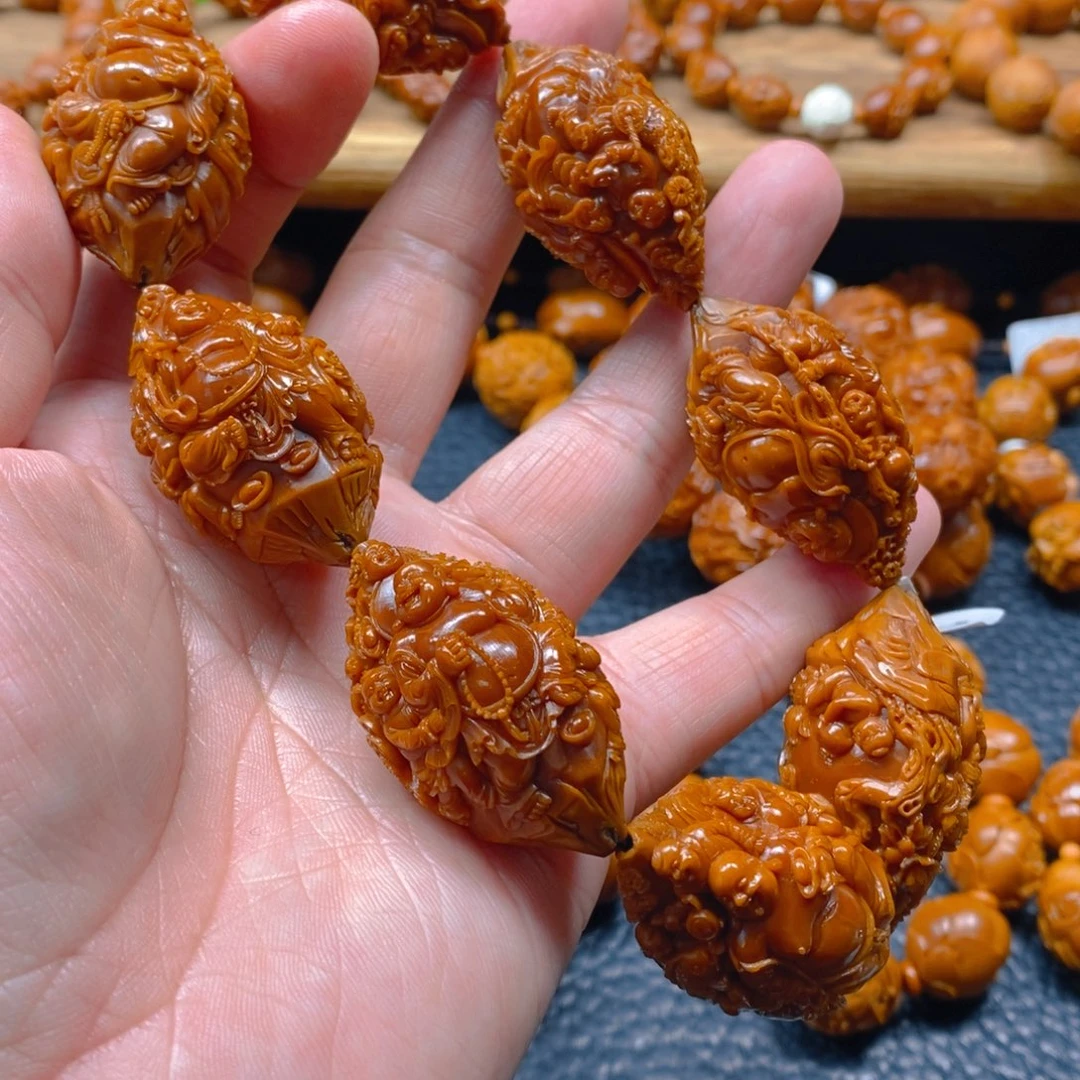 手串/手链橄榄核许忠英2.5满工，风景童子弥勒