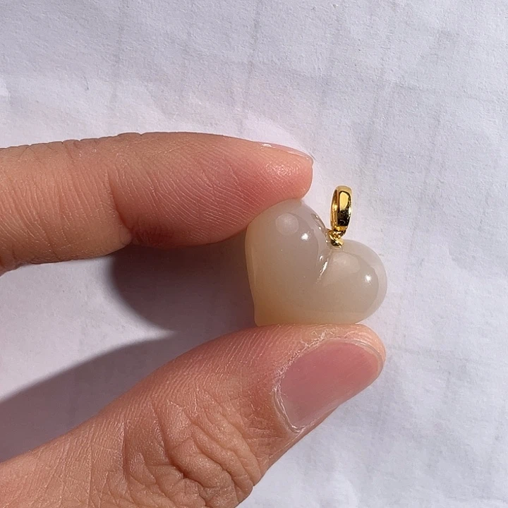 和田玉18K金镶嵌颈饰