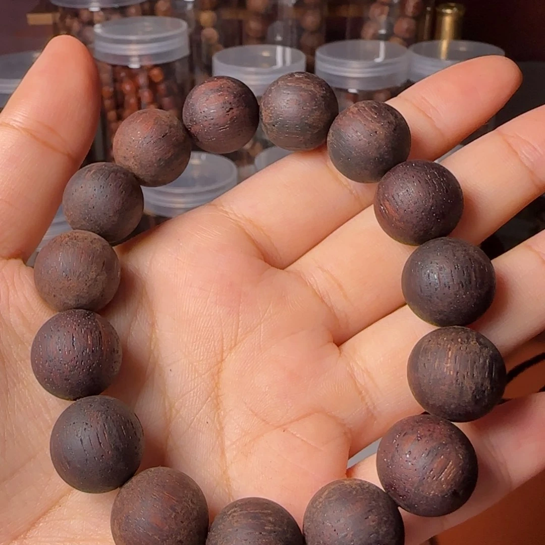 藤类降真香紫红油1.5单圈圆珠手串