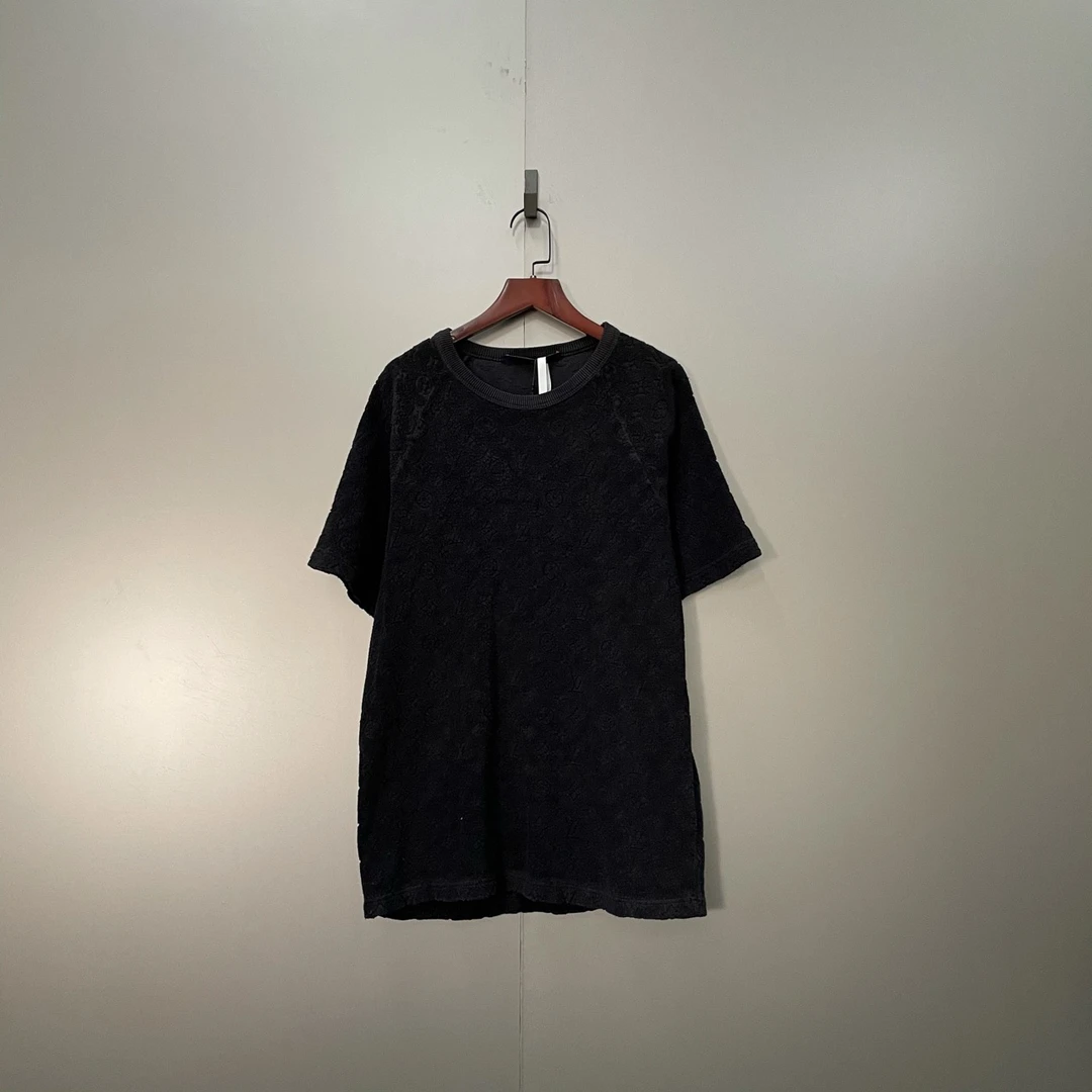 95新 LouisVuitton/路易威登 a12 压纹老花毛巾短袖 M码/003616
