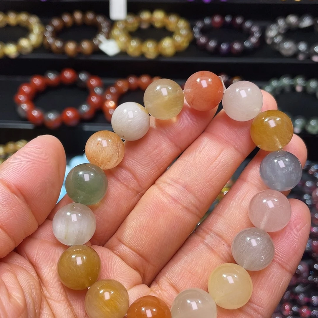 未镶嵌水晶手链彩兔毛手链13+m