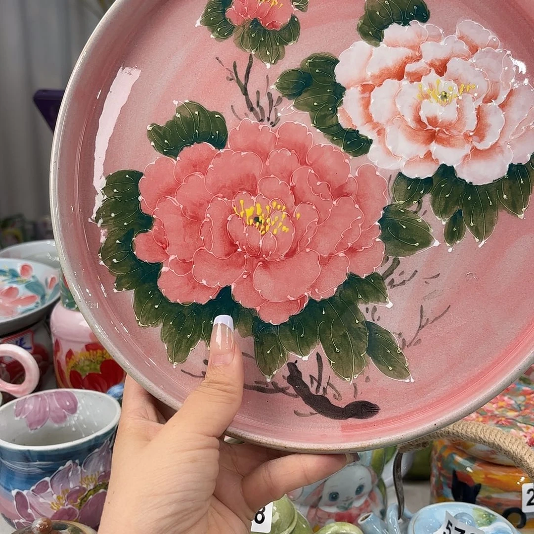 瓷片景德镇手绘高温釉下彩陶瓷茶具