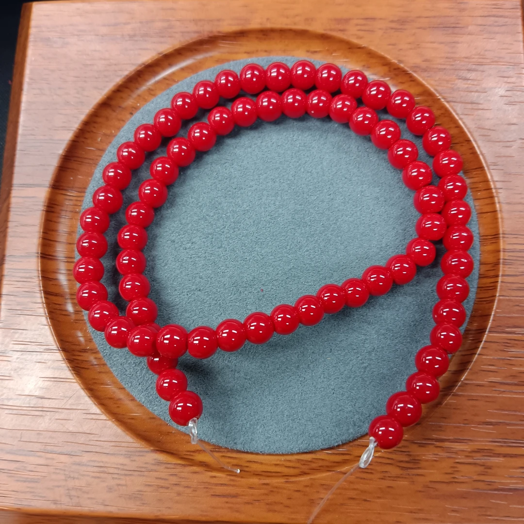 M342号-卡6mm红色半成品链子