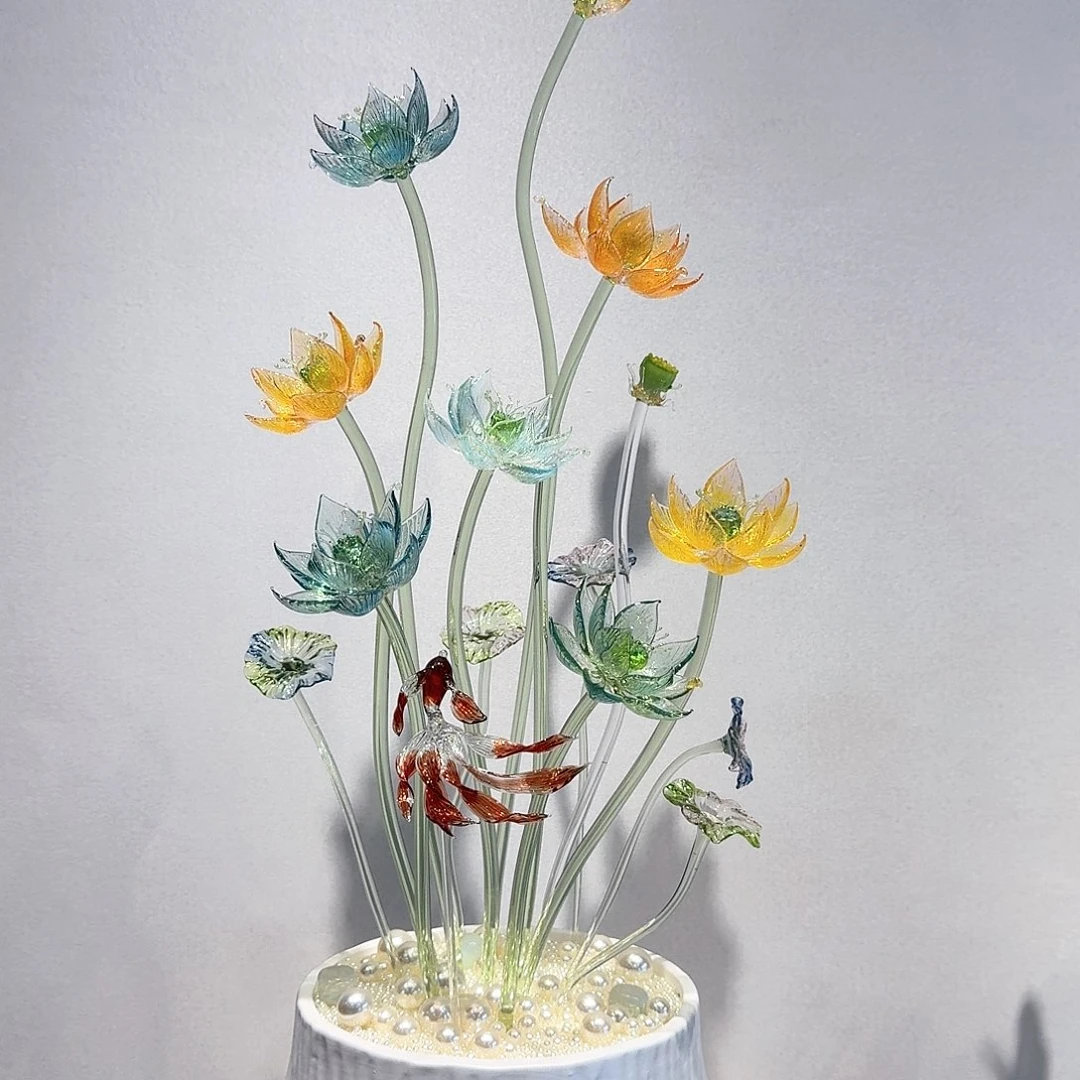 淄博非遗手做琉璃花039