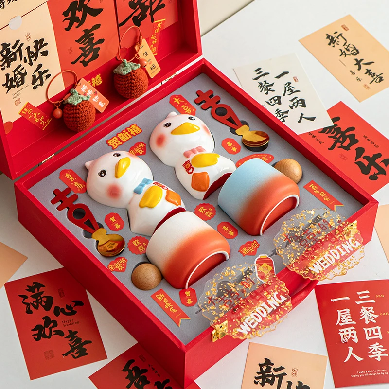 新婚礼物送新人新娘结婚订婚实用咖啡杯子套装礼品送闺蜜朋友摆件