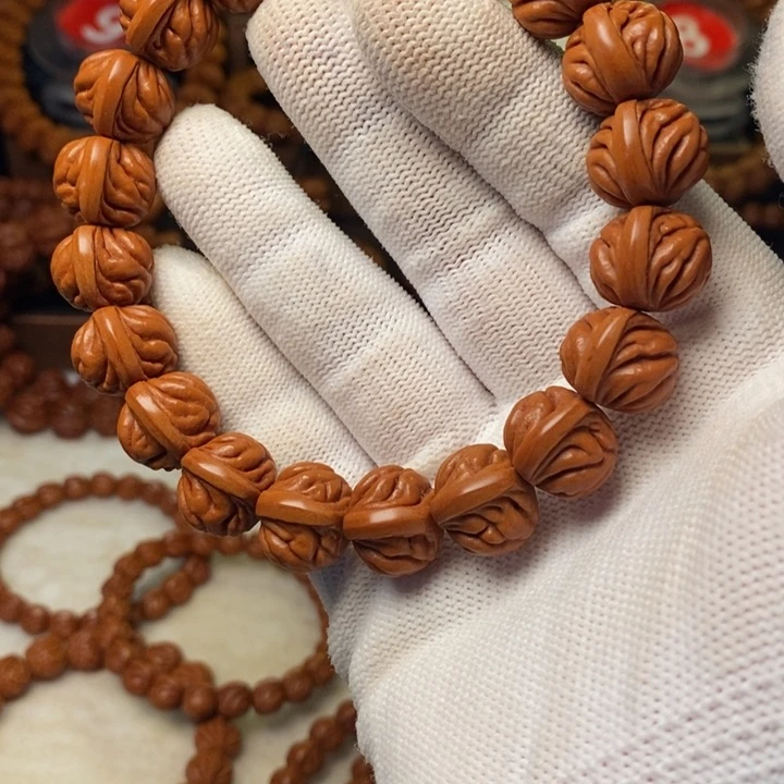 桃核手串芒*娃秦岭龙纹桃核
