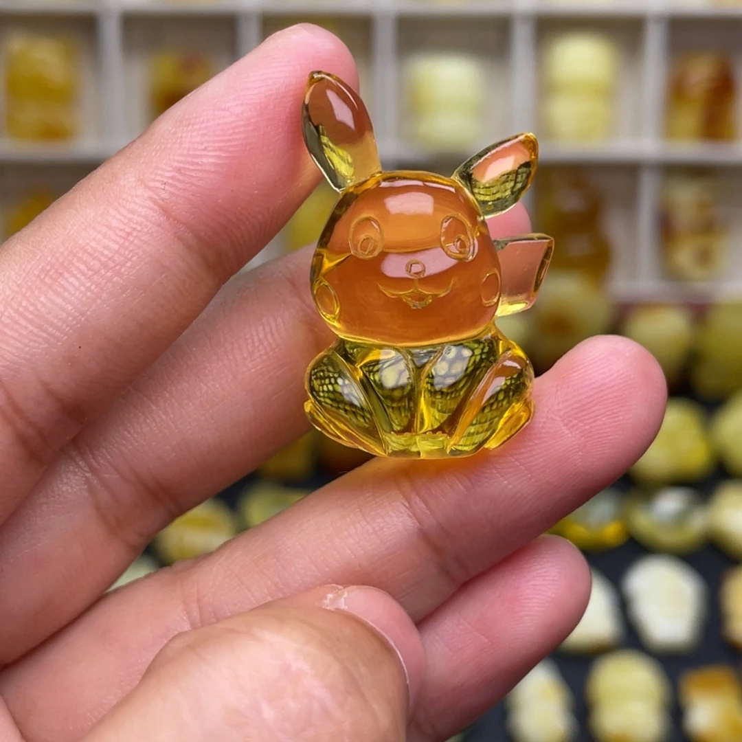 琥珀颈饰未镶嵌俄料净水皮卡丘