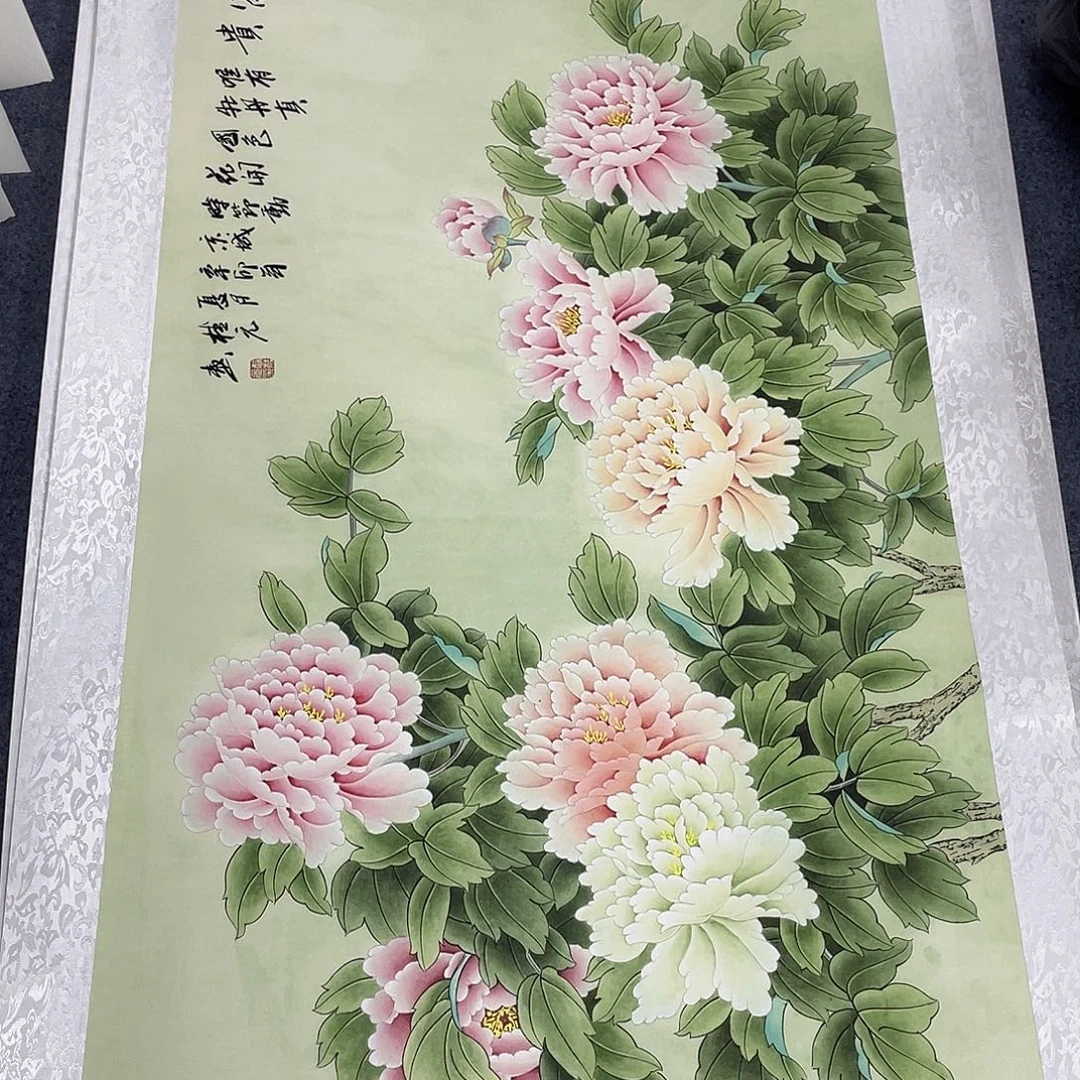 国画作品小姐姐放漏…