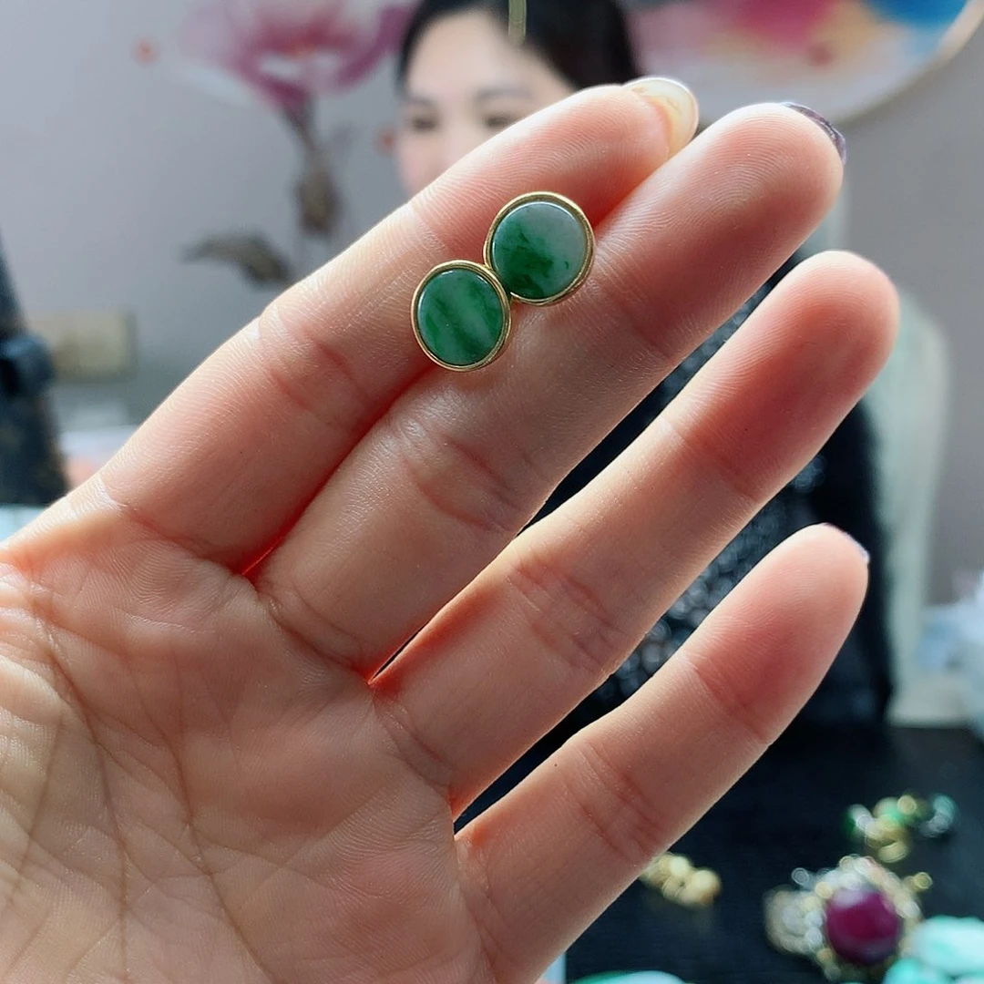 【闪购商品】翡翠耳饰银S925镶嵌，