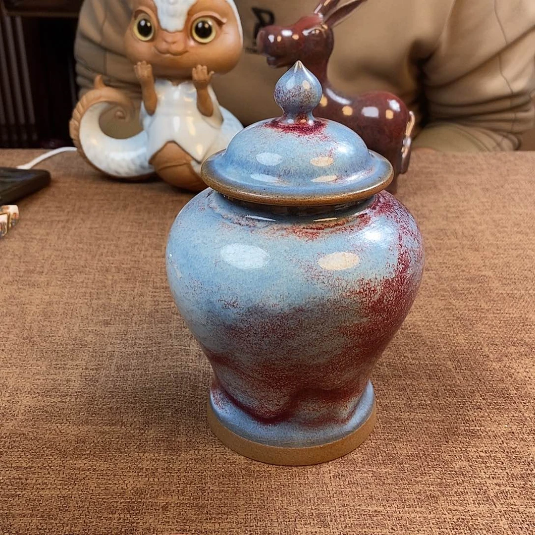 瓷片钧瓷摆件摆件