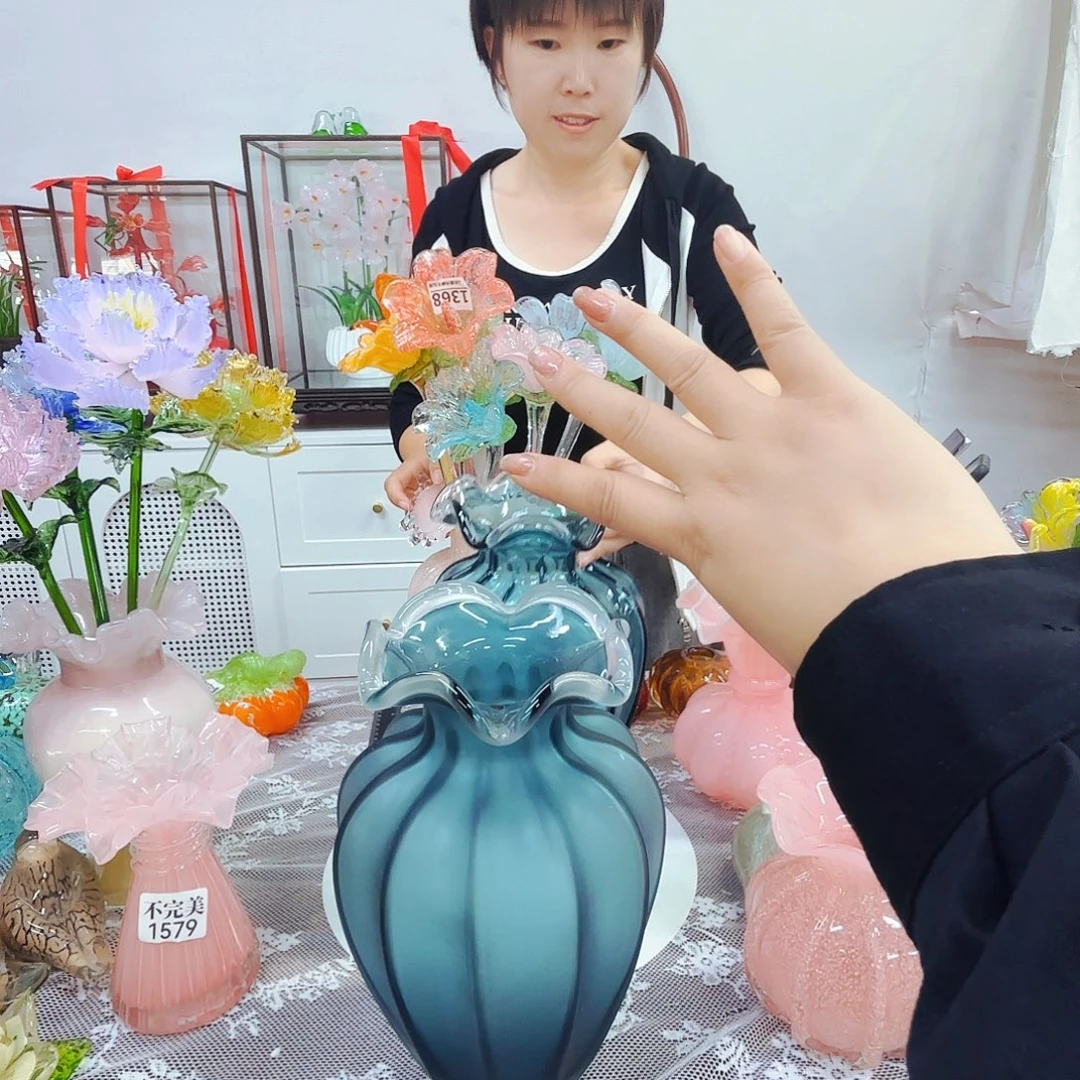 琉璃花花瓶花器艺术品