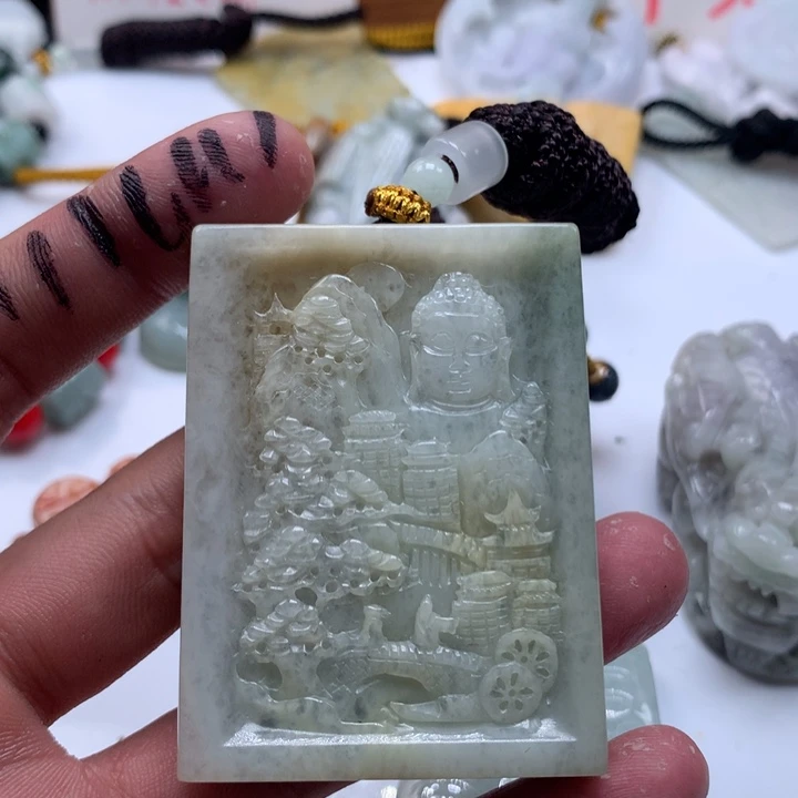 颈饰未镶嵌翡翠保真天然a货翡翠