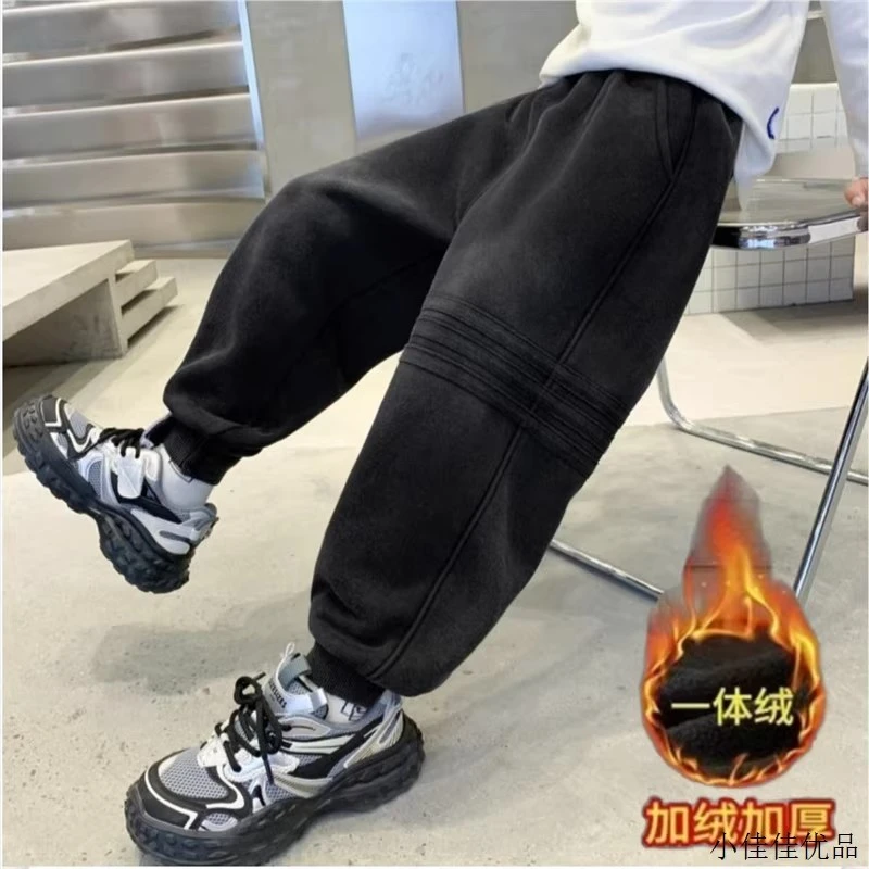 儿童加绒加厚卫裤25321