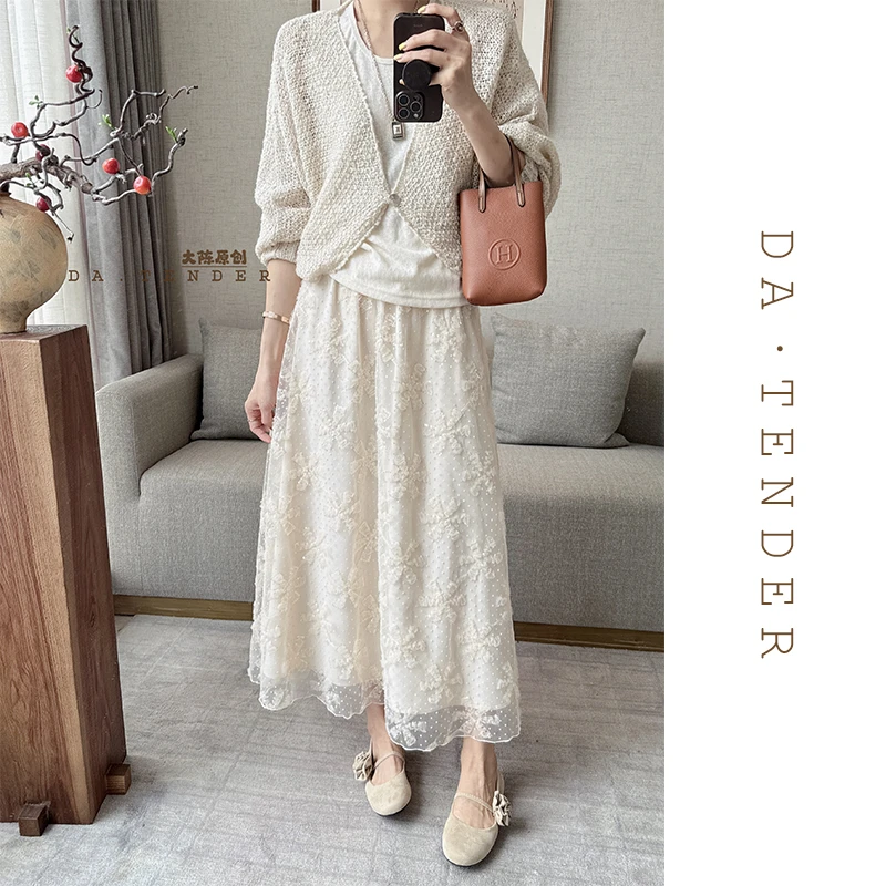 DA·Tender-“花间晨曦仙子半身裙”春季气质休闲时尚温柔仙气显瘦