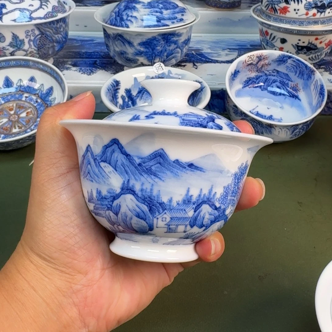 景德镇纯手绘茶具圆圆249