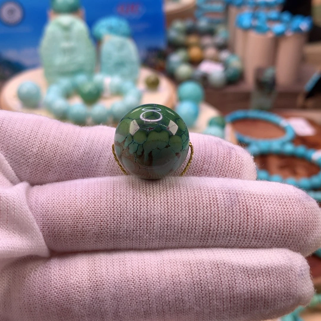 绿松石未镶嵌珠宝奇石18mm