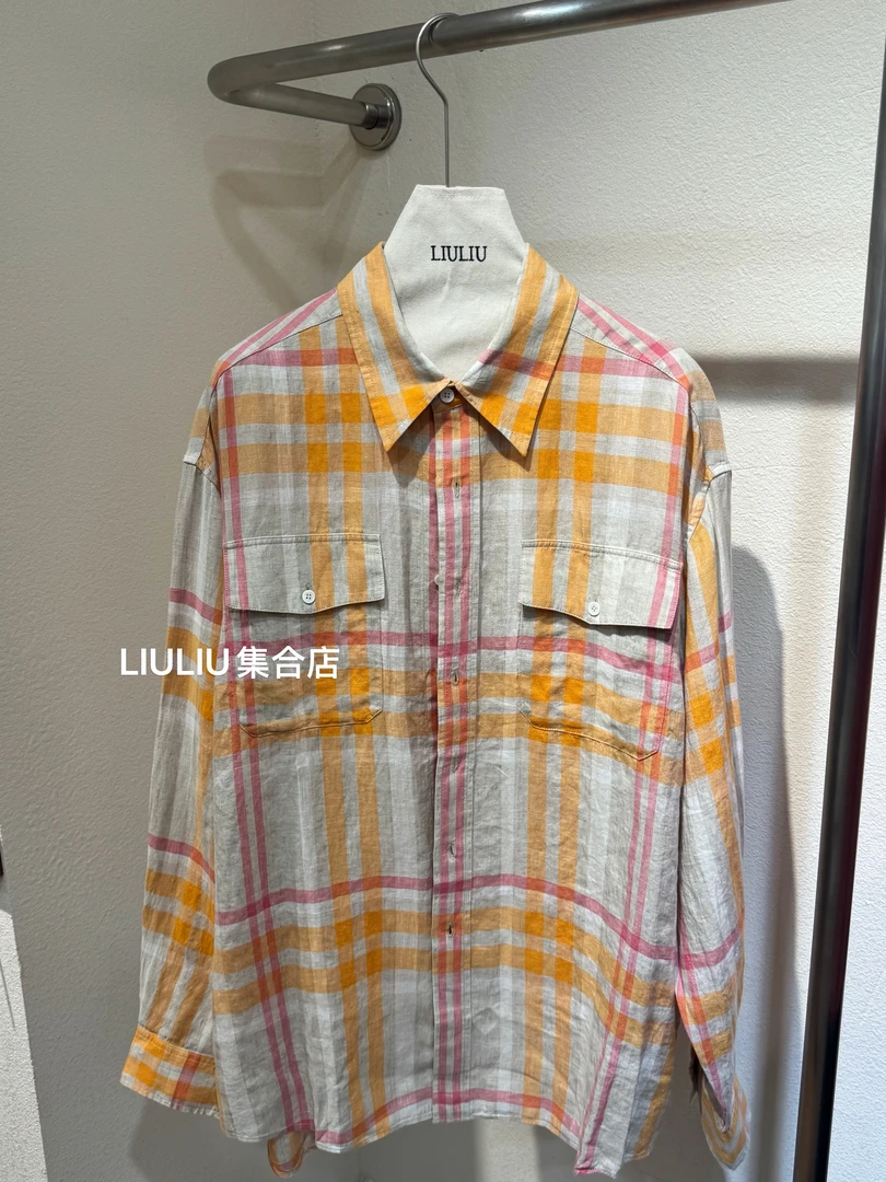 高品 彩色格子双口袋衬衫 (NO退NO换)