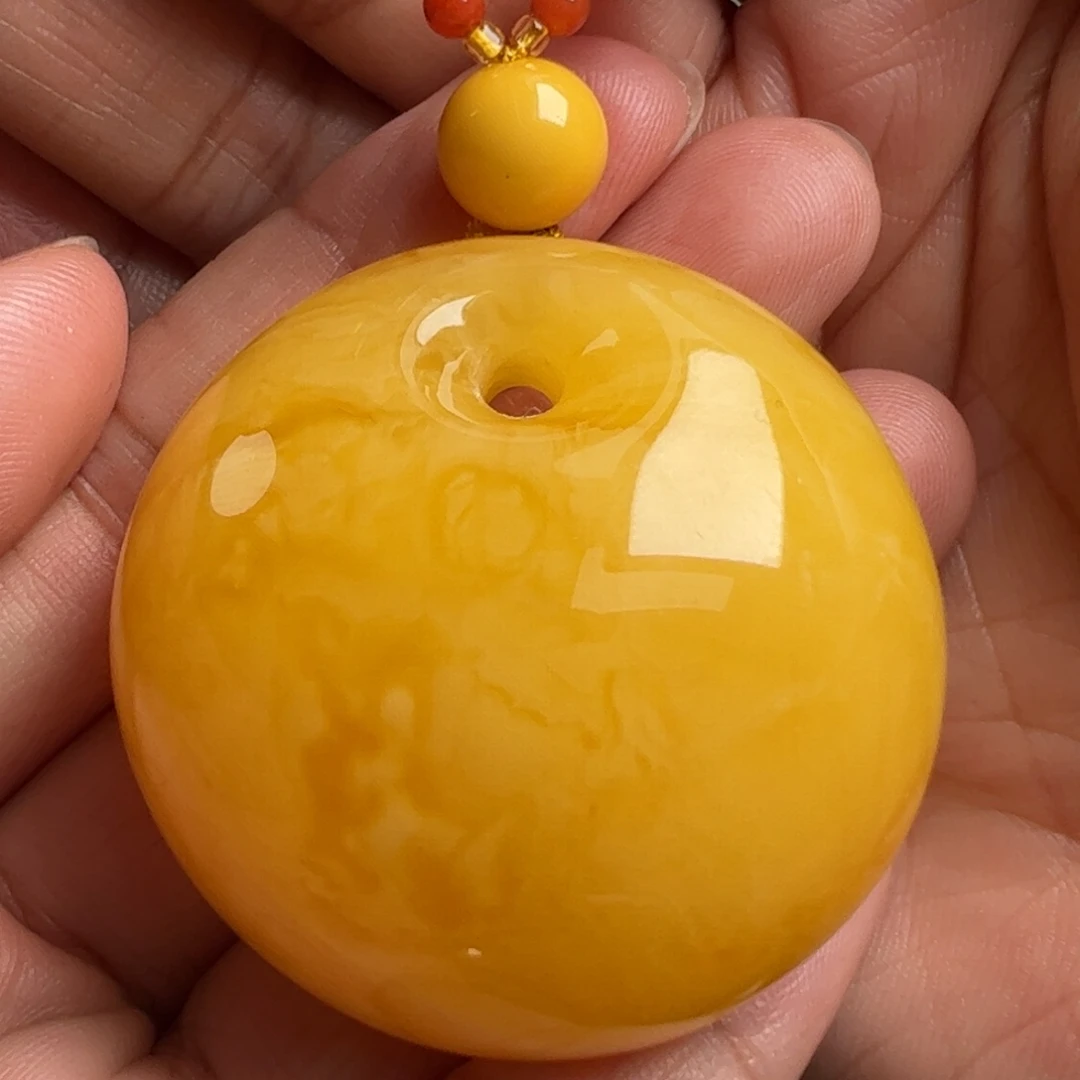 未镶嵌毛衣链蜜蜡无优化无烤色无补胶无覆膜无辐照无煮蜜