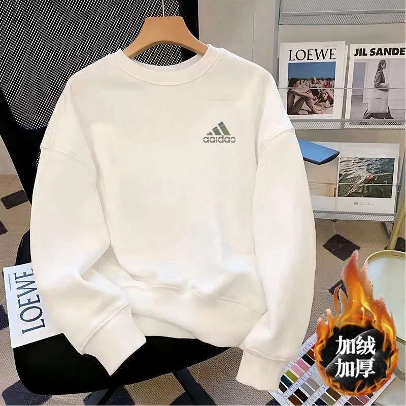 奥莱专柜 男装冬季款爆款2025新款网红洋气炸街圆领宽松上衣长袖