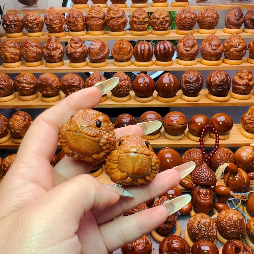 菊***叔手串/手链橄榄核金蟾