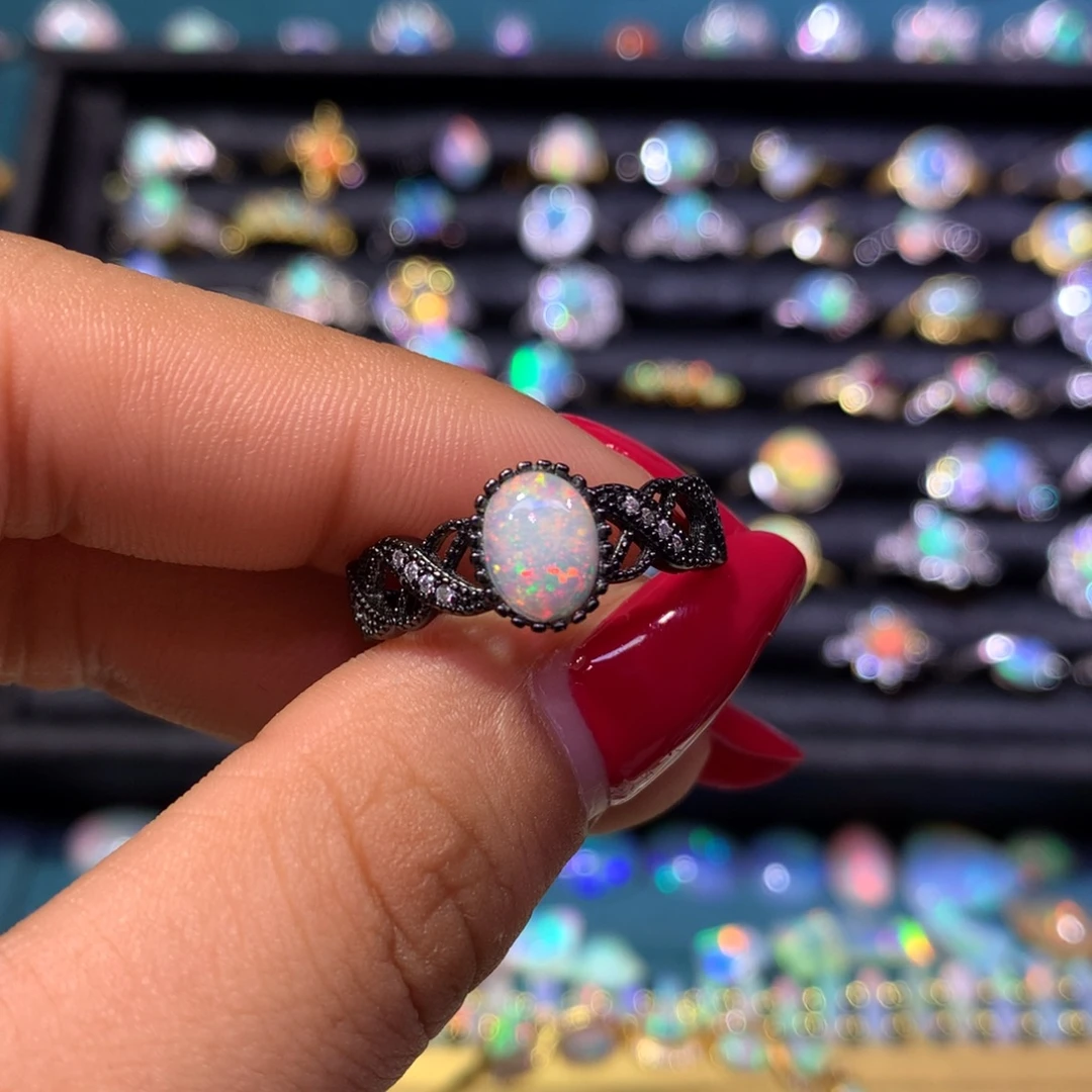 欧泊银S925镶嵌戒指款