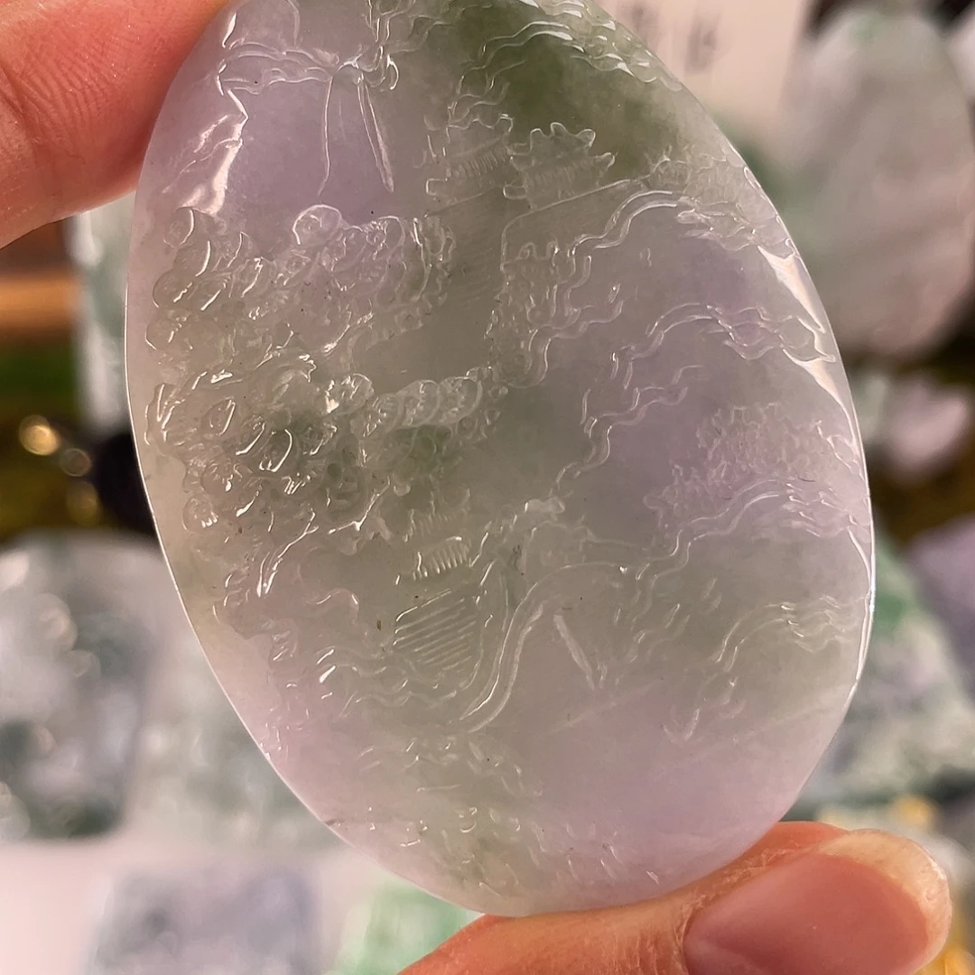 颈饰未镶嵌翡翠山水牌