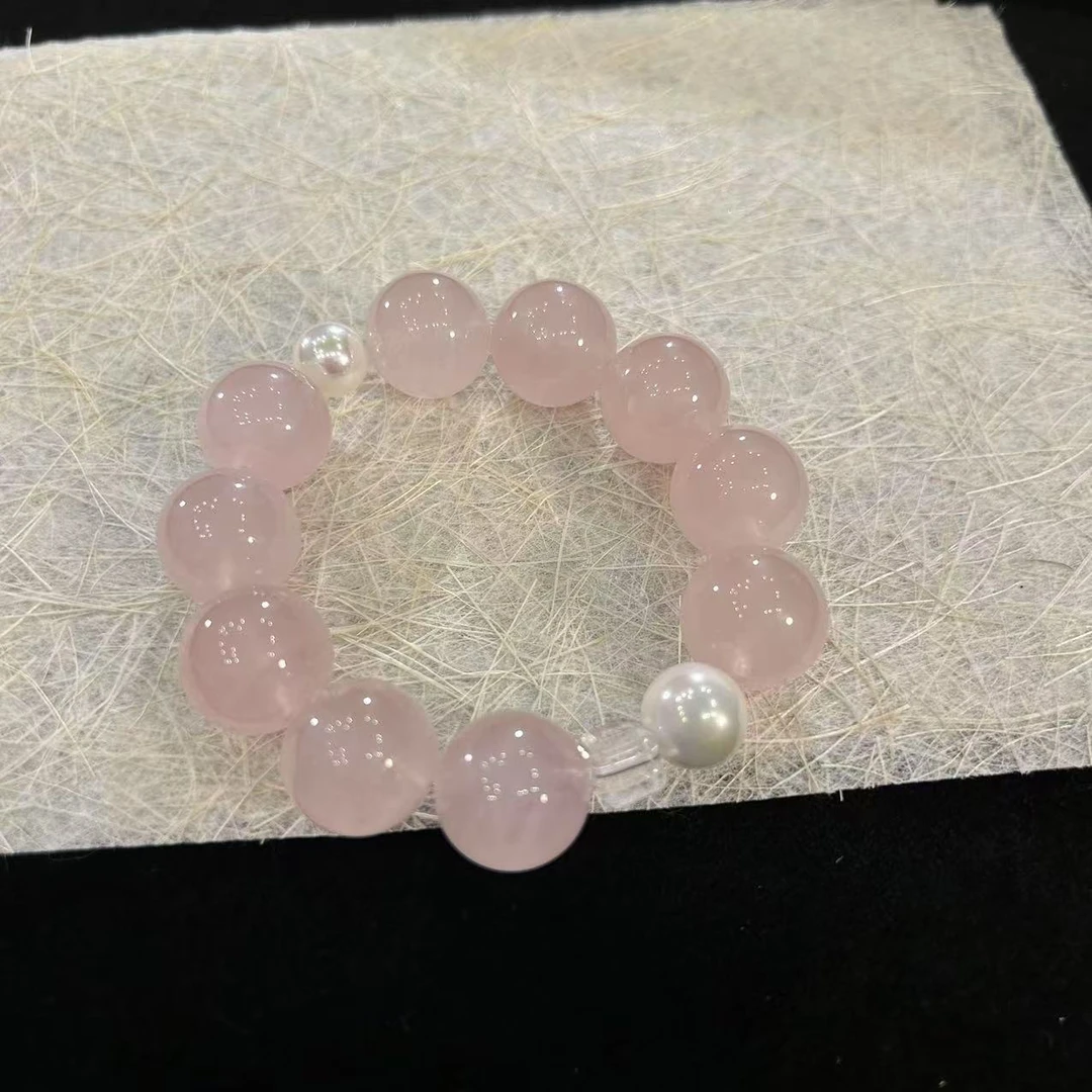 YIMI 天然水晶粉水晶手链x1478（17毫米）