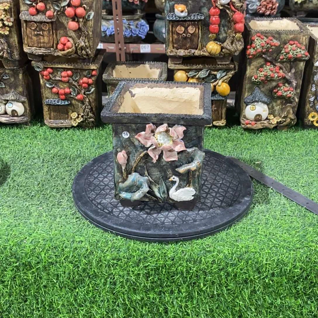 红陶青藤花器多肉花盆